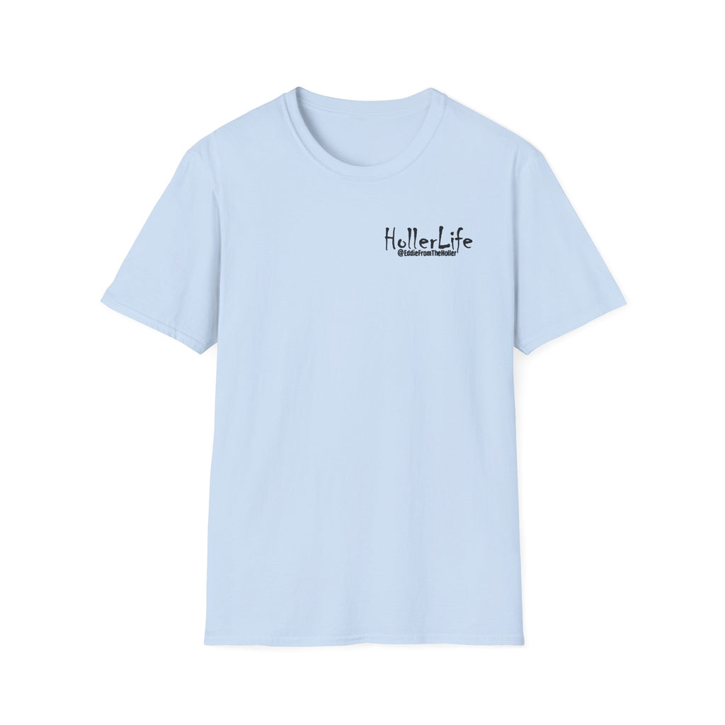 Holler Life T-Shirt — Scenic Sunset Faith Graphic Tee (Love God • Love Your Neighbor)