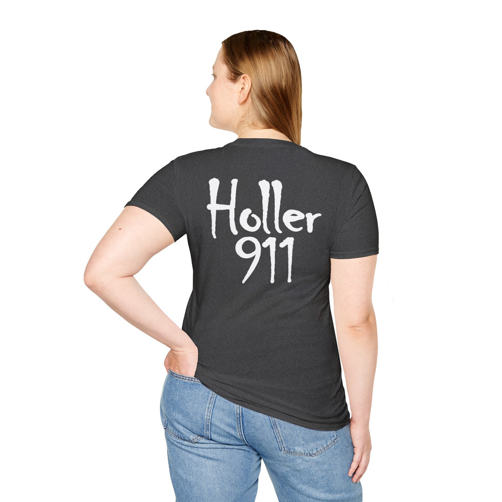 Holler 911 Graphic T-Shirt white lettering