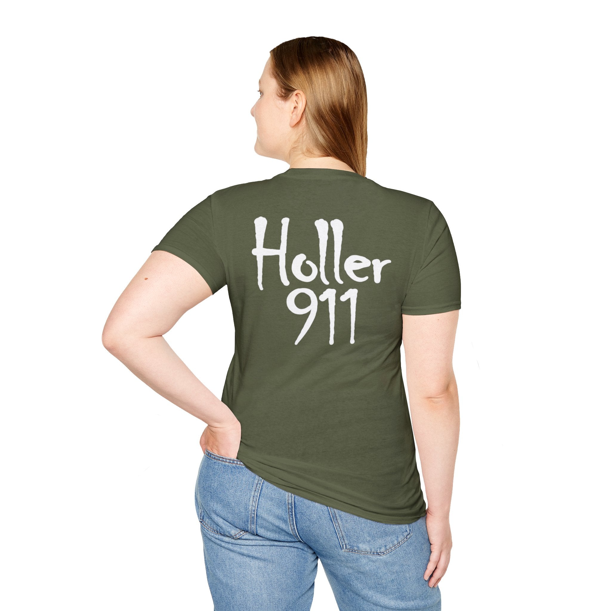 Holler 911 Graphic T-Shirt white lettering