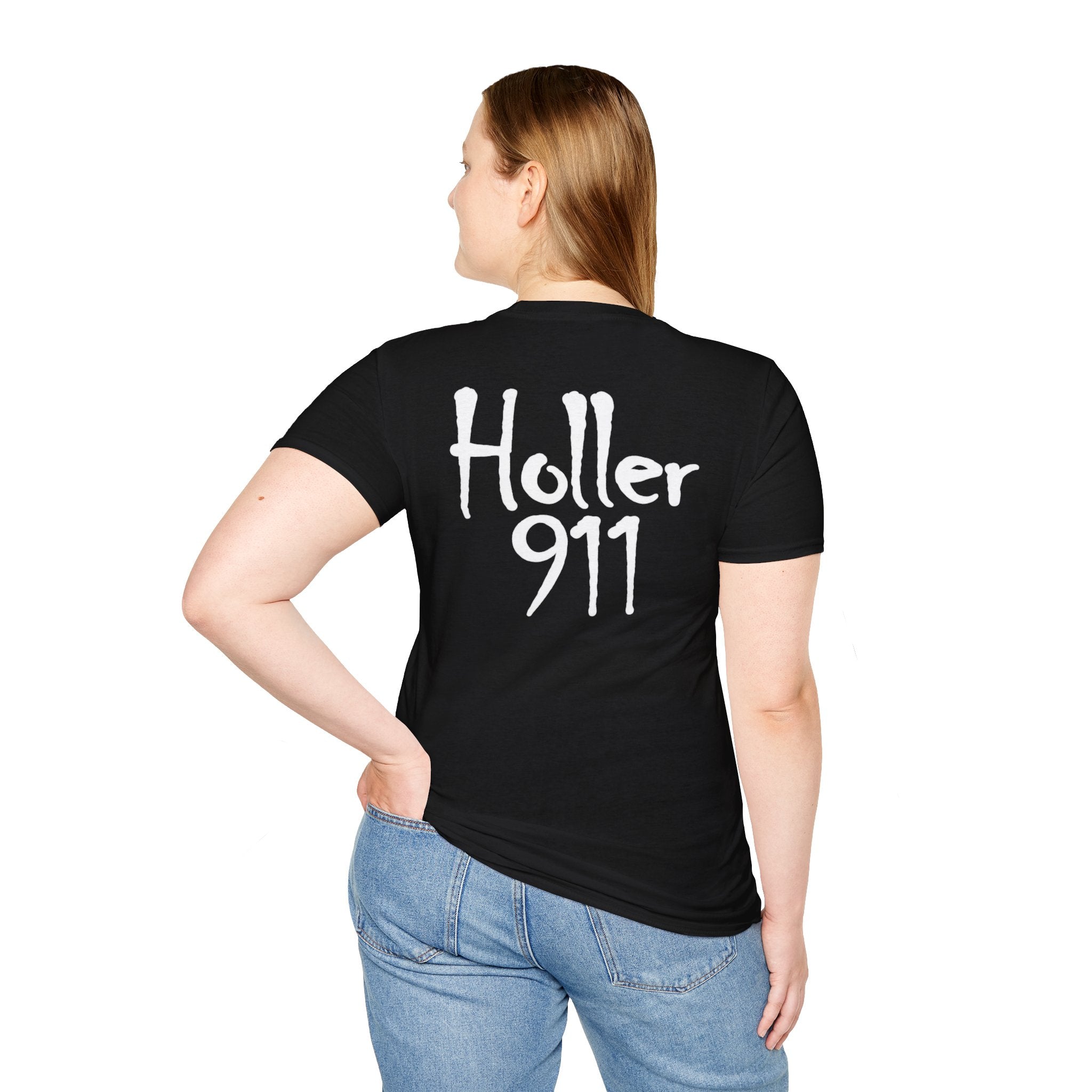 Holler 911 Graphic T-Shirt white lettering