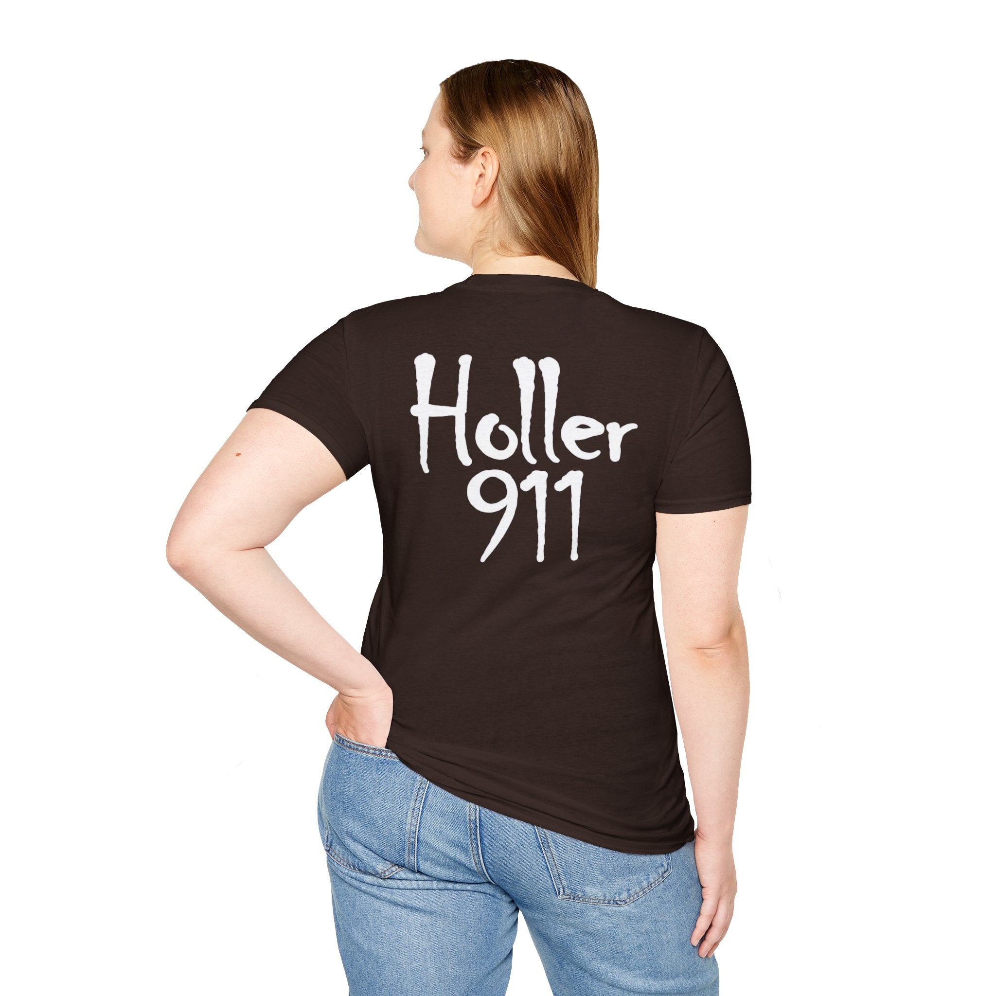 Holler 911 Graphic T-Shirt white lettering