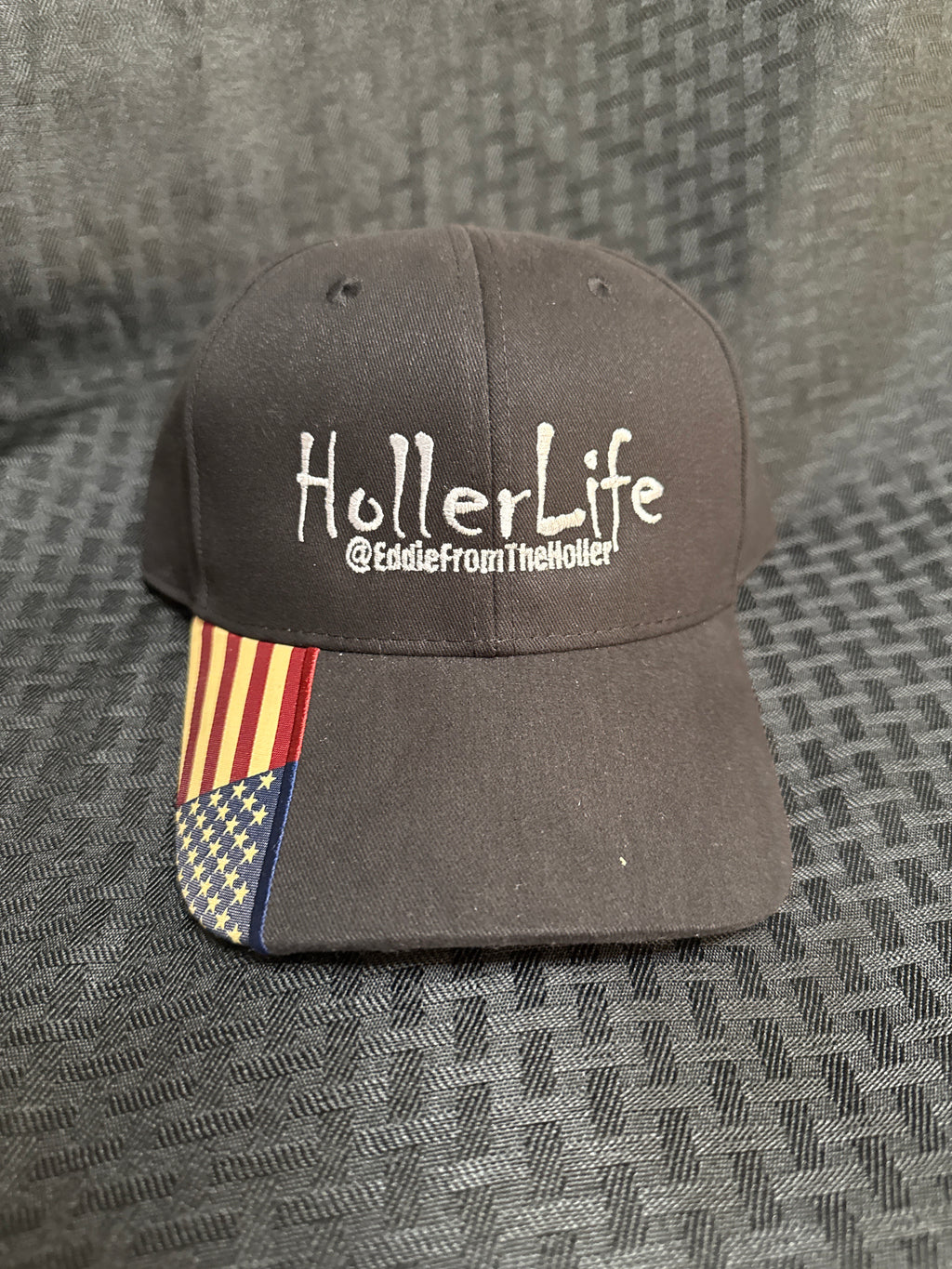 Black Hollerlife cap American flag on Bill