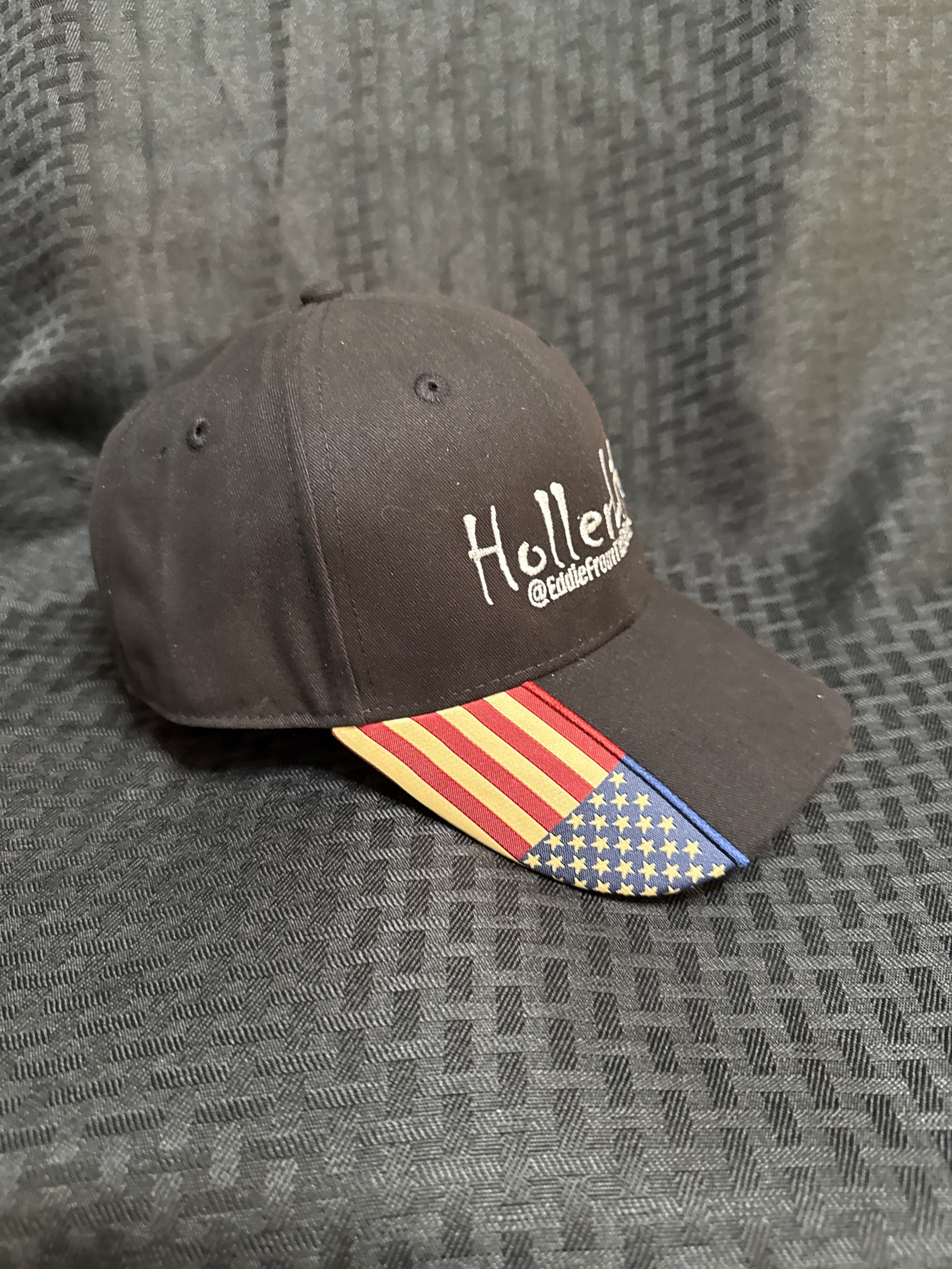 Black Hollerlife cap American flag on Bill