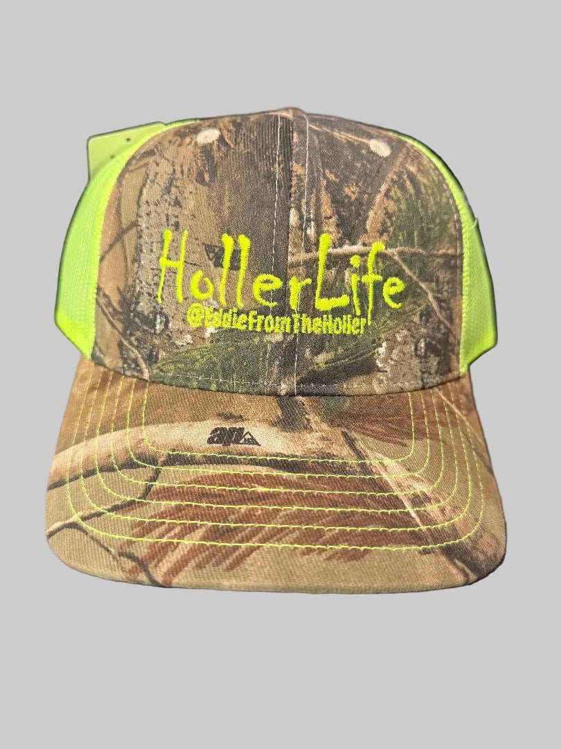 Camo Cap in Fluorescent Green