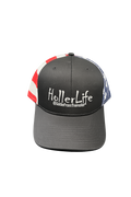 Black Embroidered Flag Cap