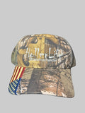 Mesh Back Camo with American Flag Cap