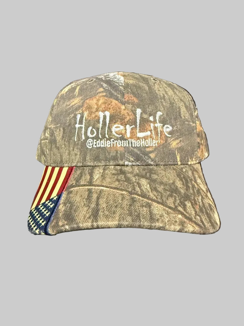 Camo Cap with American Flag